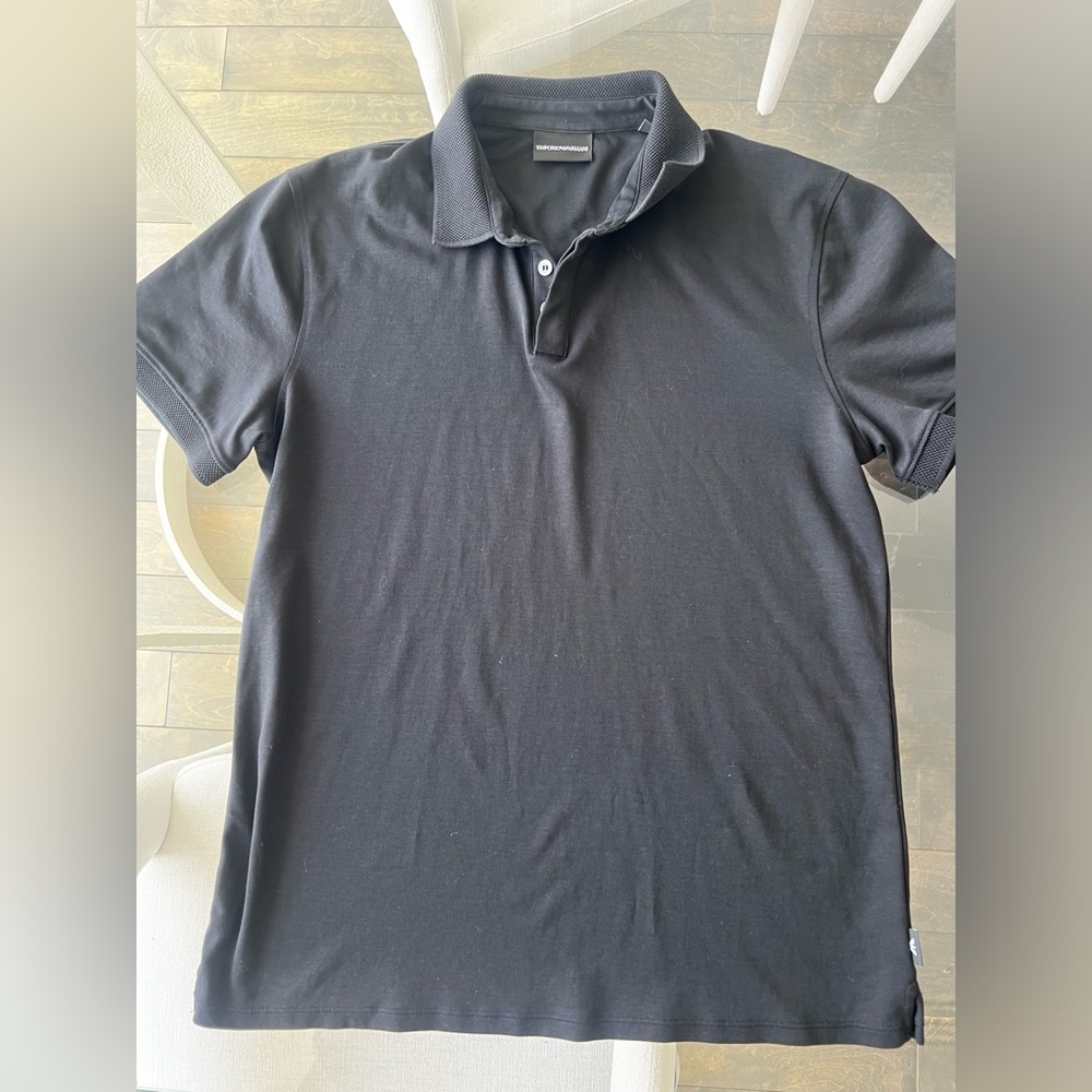 LIKE NEW Emporio Armani black polo shirt